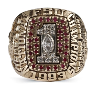 Florida State Seminoles 1993 National Champions Players Ring
